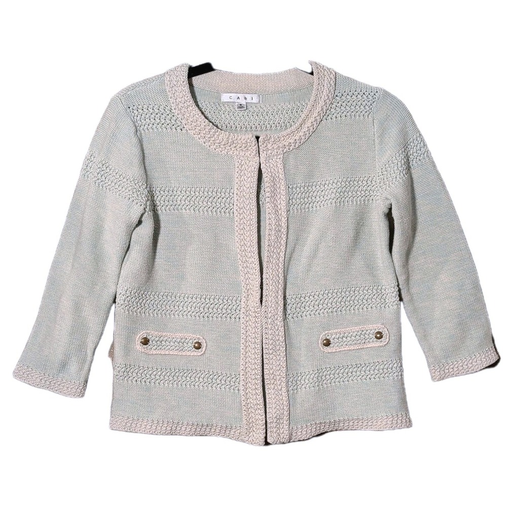 Women Sm Knit Seafoam Coastal Grandma Cottagecore Sea Glass Cardigan Soft Girl